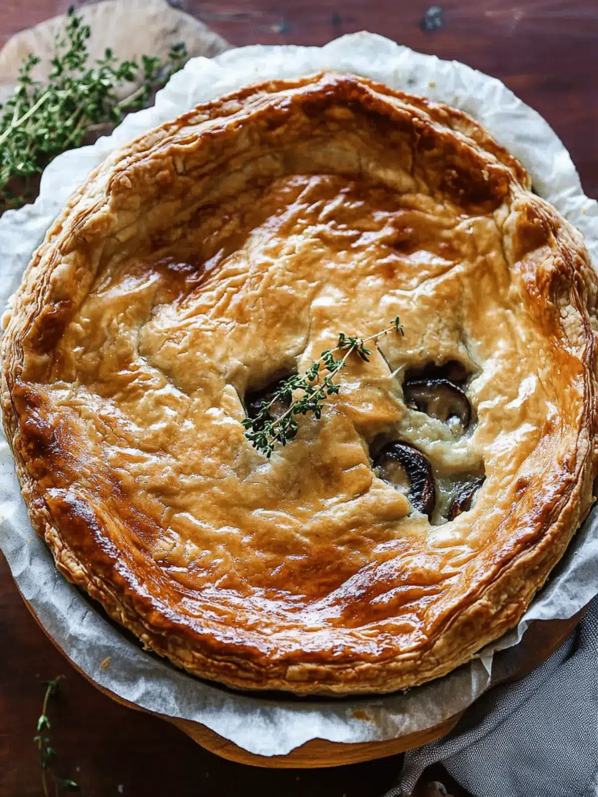 French Chicken And Mushroom Pie