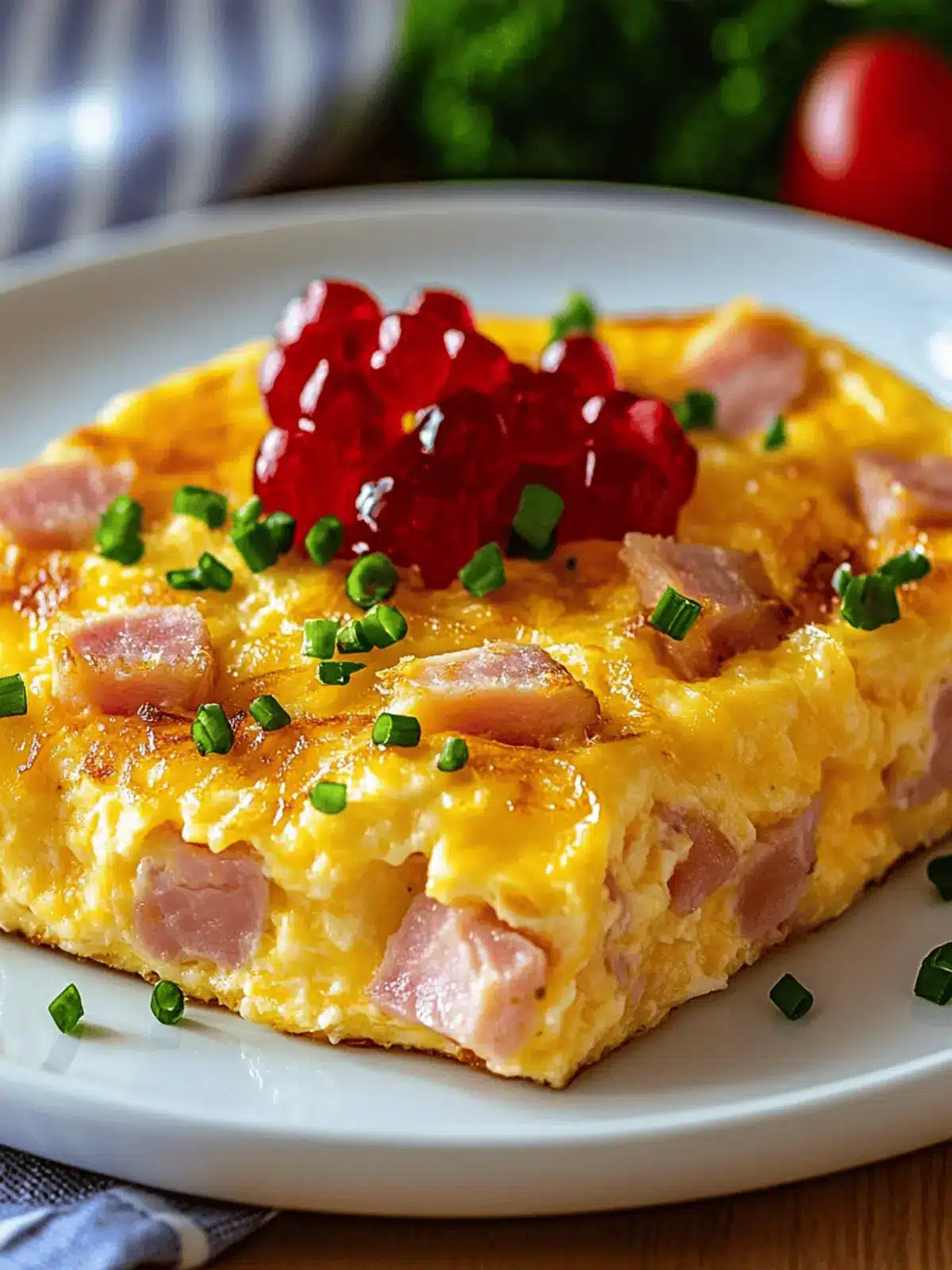 Baked Ham and Cheese Omelette