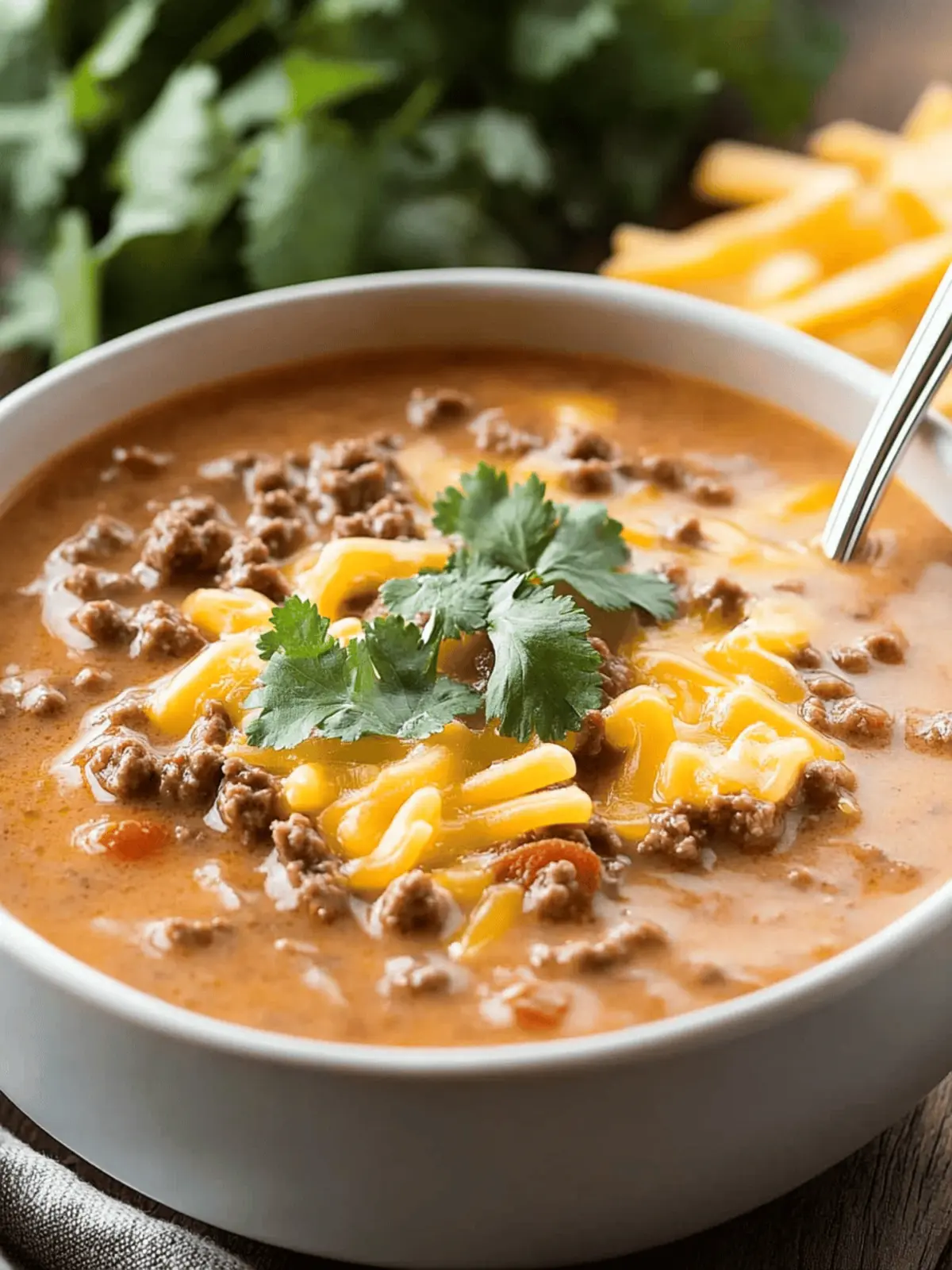 Creamy Cheesy Ground Beef Taco Soup for Cozy Family Nights