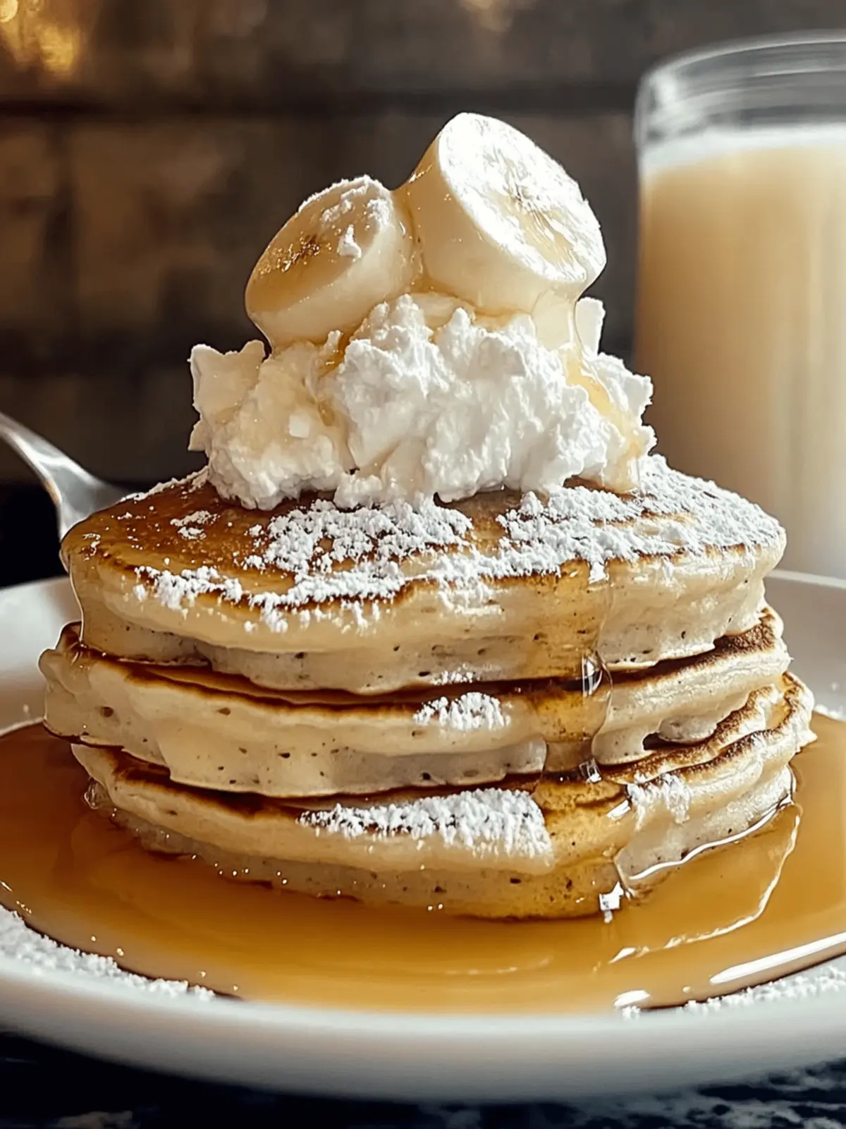 Sweet Coconut Cream Pancakes
