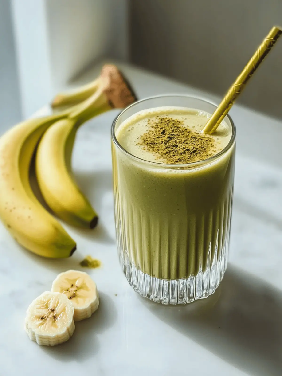 Energizing Banana Matcha Smoothie for a Boosted Morning