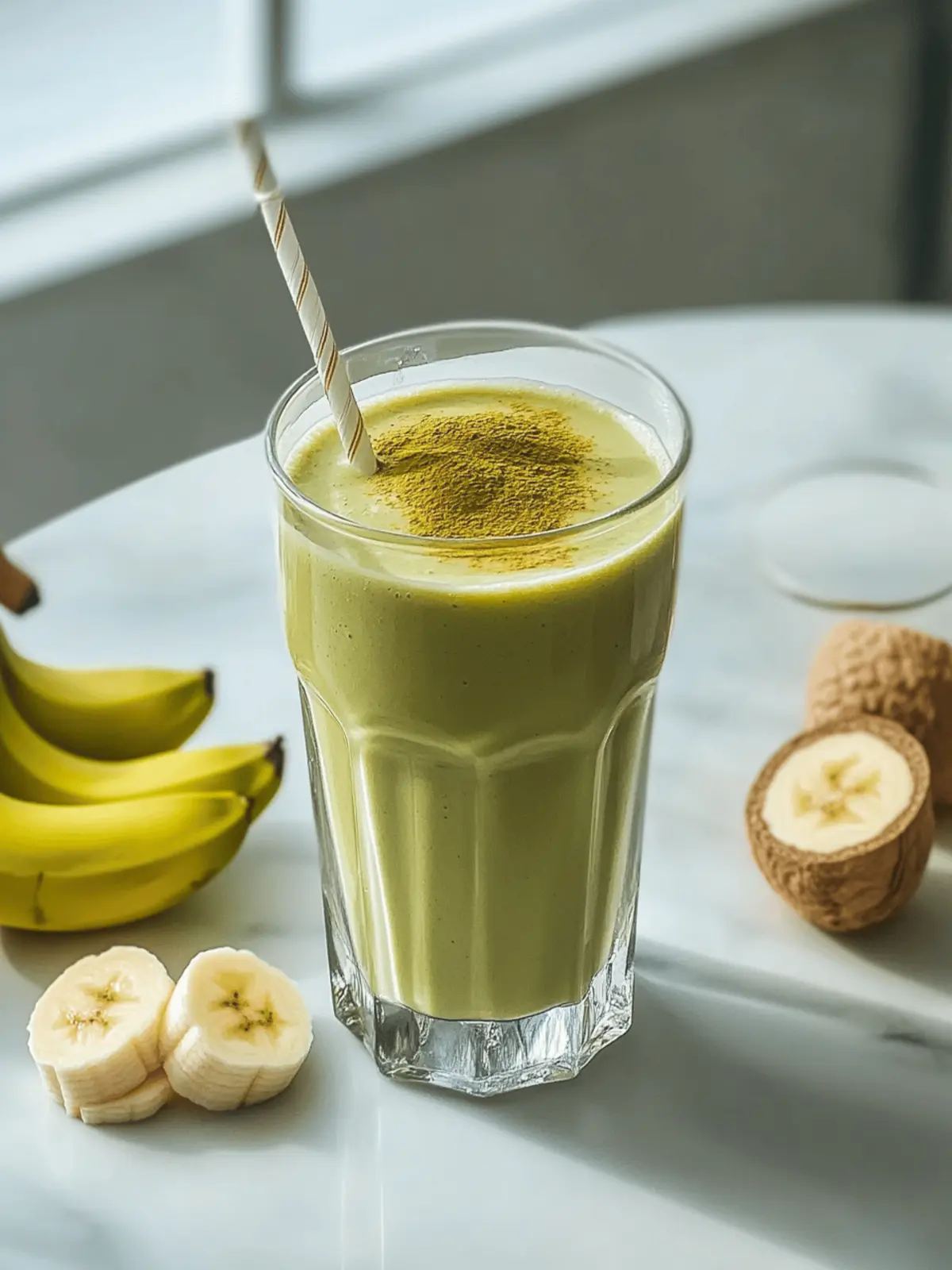 Energizing Banana Matcha Smoothie for a Boosted Morning