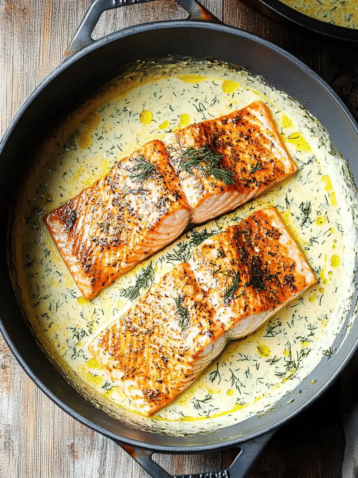 Salmon in Creamy Dill Sauce