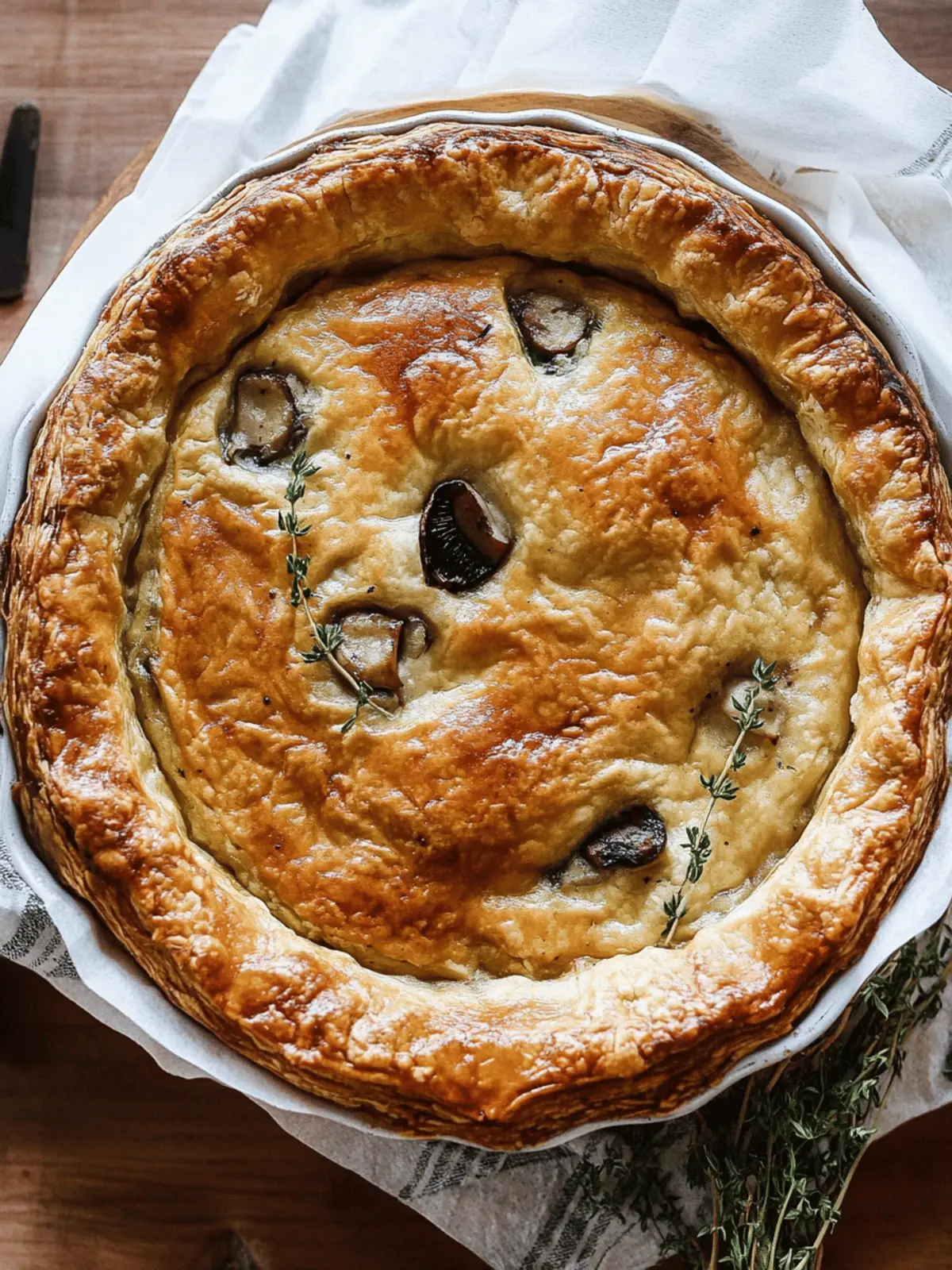 French Chicken And Mushroom Pie