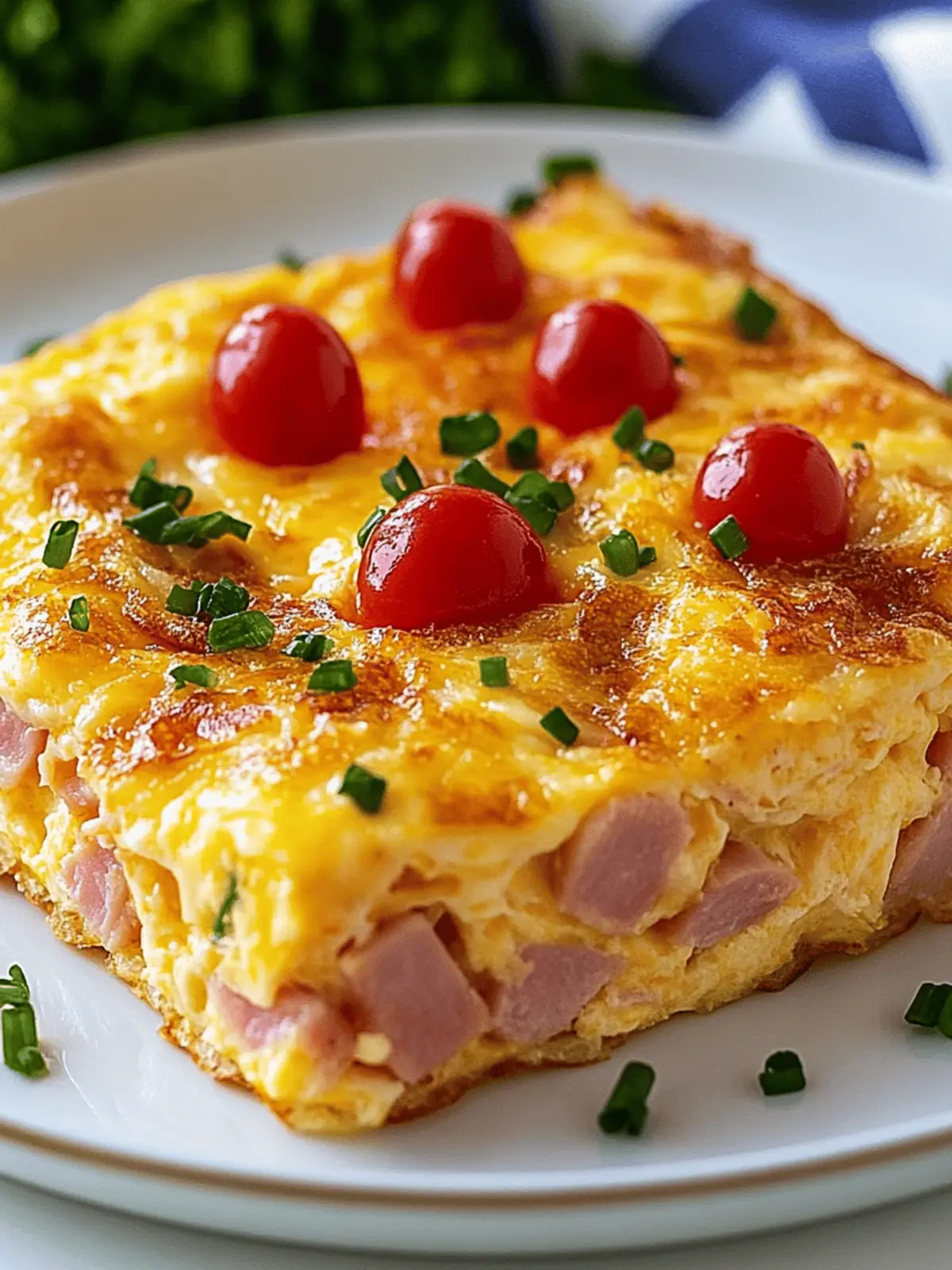 Baked Ham and Cheese Omelette