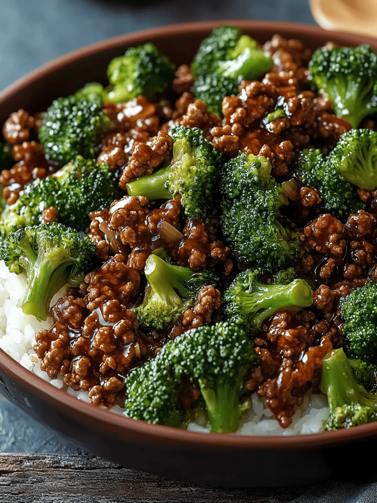 Honey Garlic Ground Beef and Broccoli