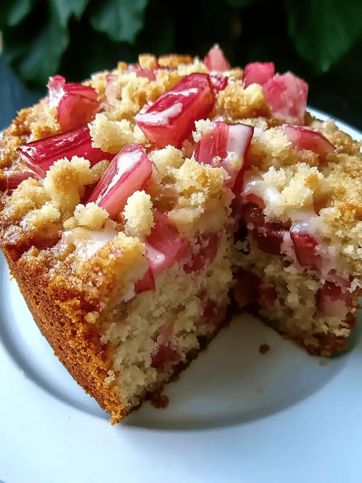 Sour Cream Rhubarb Coffee Cake
