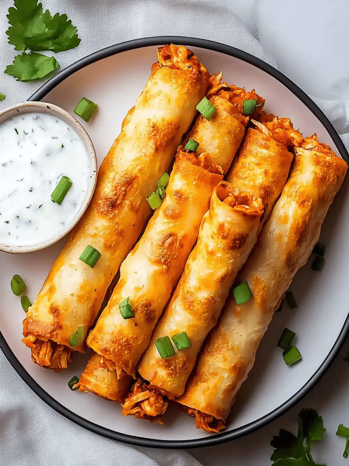 Buffalo Chicken Taquitos