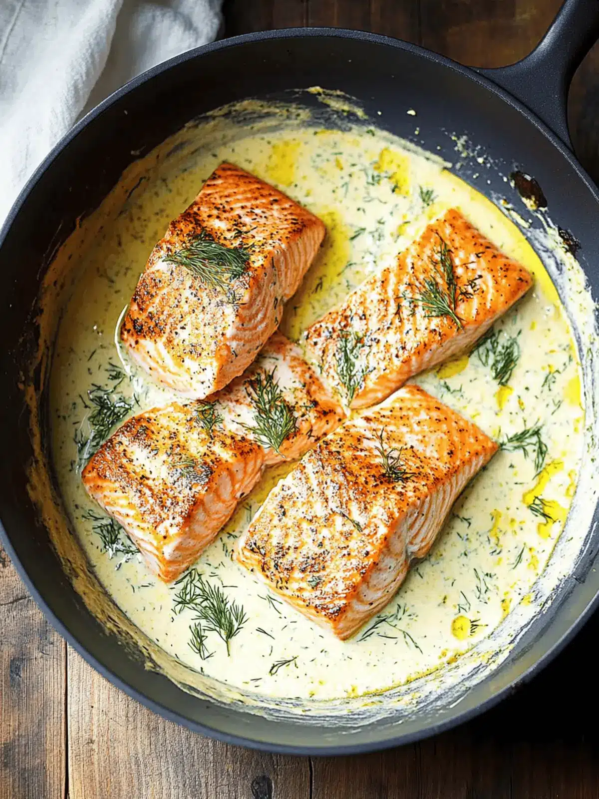 Salmon in Creamy Dill Sauce