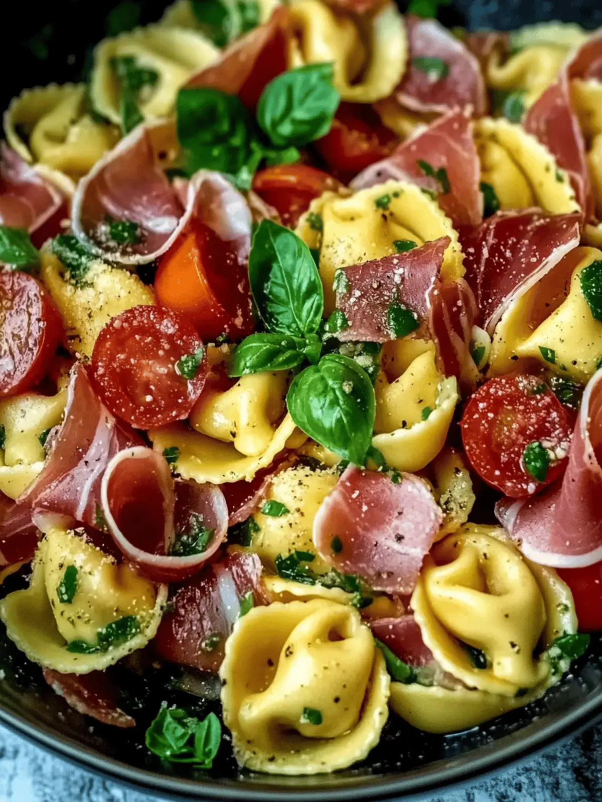 Fresh Tortellini Pasta Salad with Prosciutto for Summer Bliss
