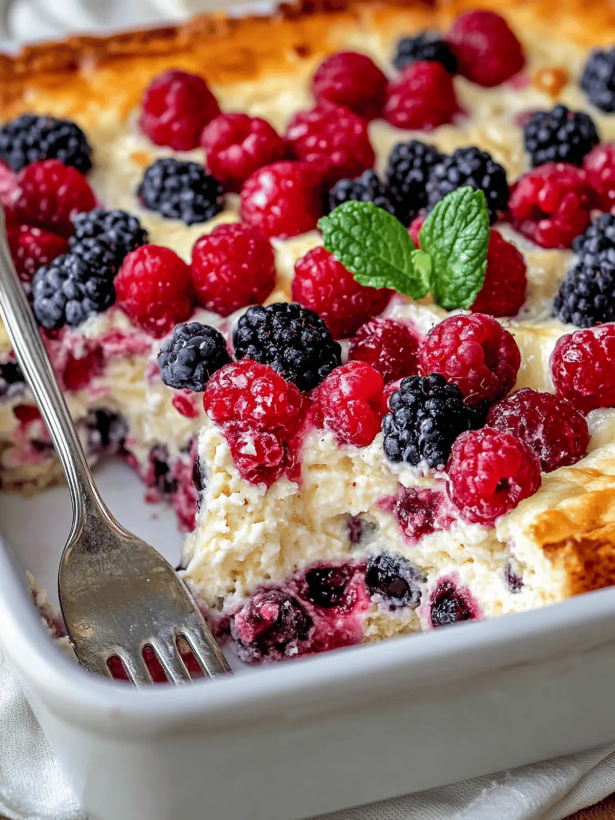 High Protein Triple Berry Bake