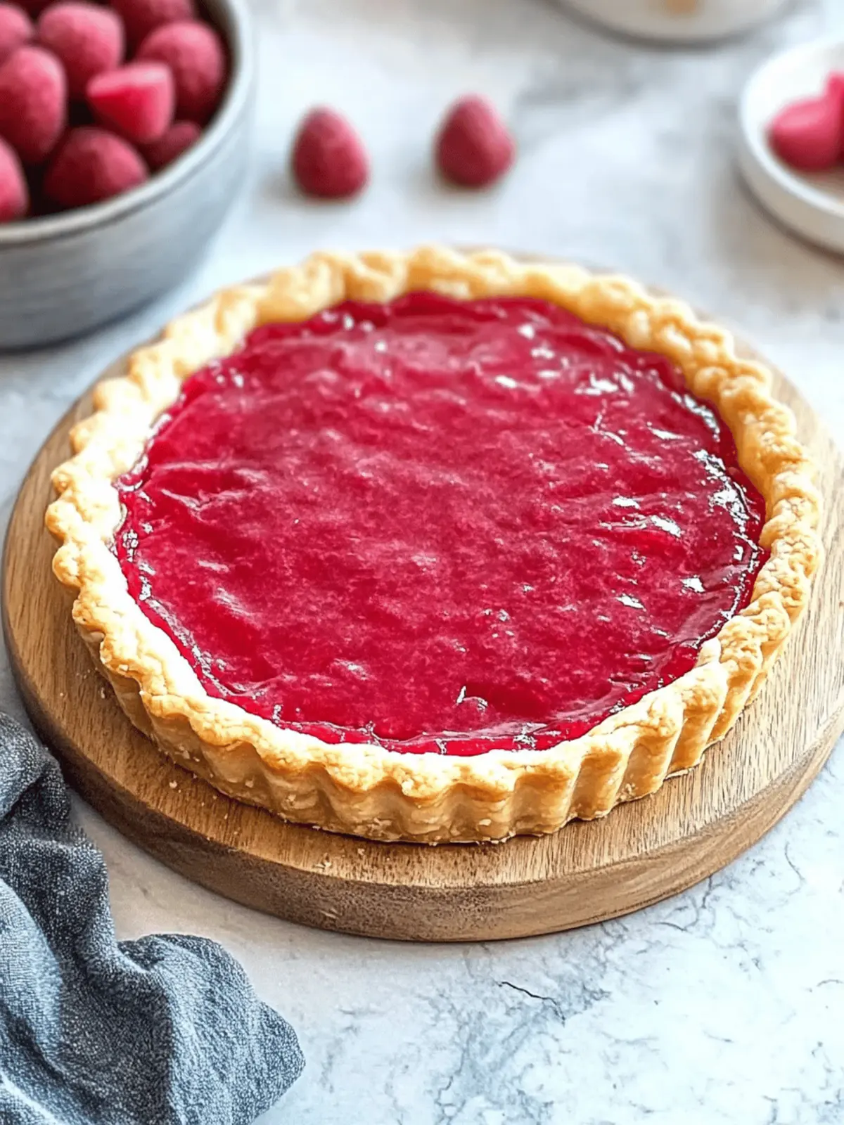 Sweet Rhubarb Custard Tart