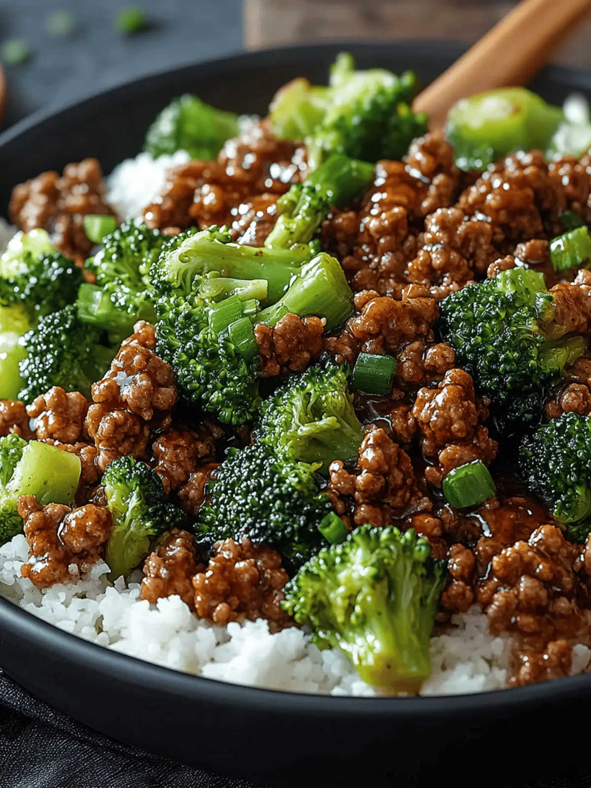 Honey Garlic Ground Beef and Broccoli