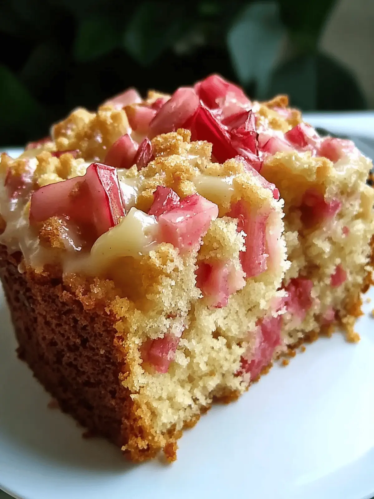 Sour Cream Rhubarb Coffee Cake