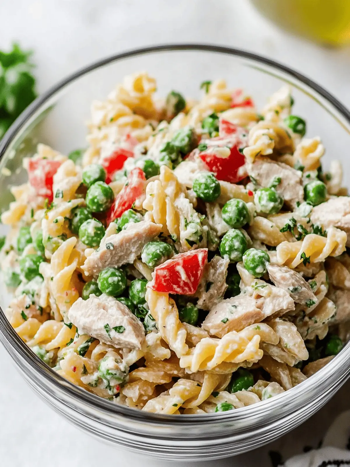 Healthy Tuna Pasta Salad with Peas