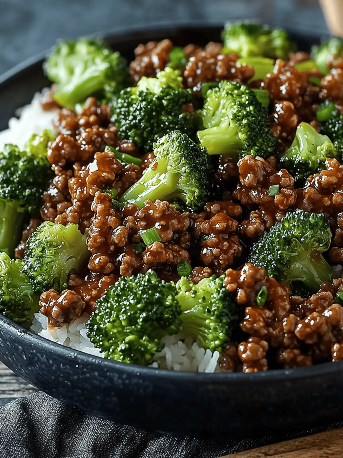Honey Garlic Ground Beef and Broccoli