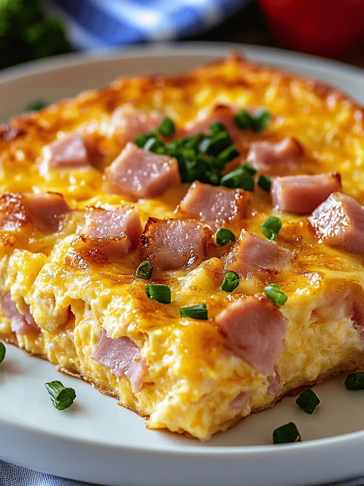 Baked Ham and Cheese Omelette