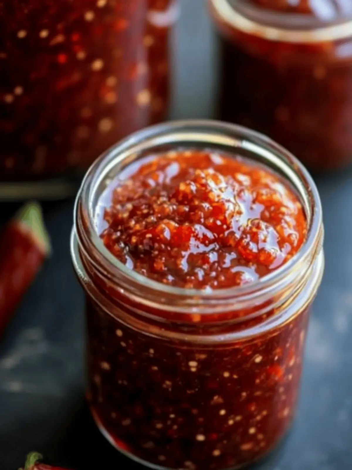 Slow Cooker Rhubarb Sweet Chili Jam