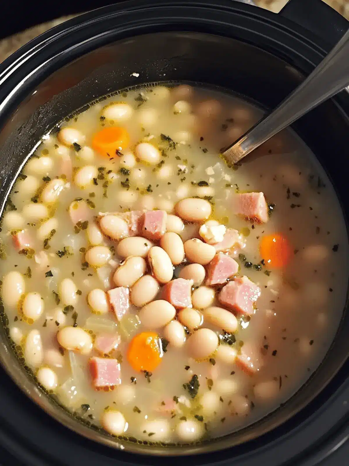 Crockpot White Bean and Ham Soup