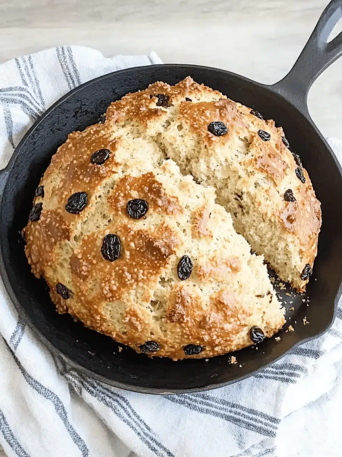 Irish Soda Bread with Caraway and Raisins