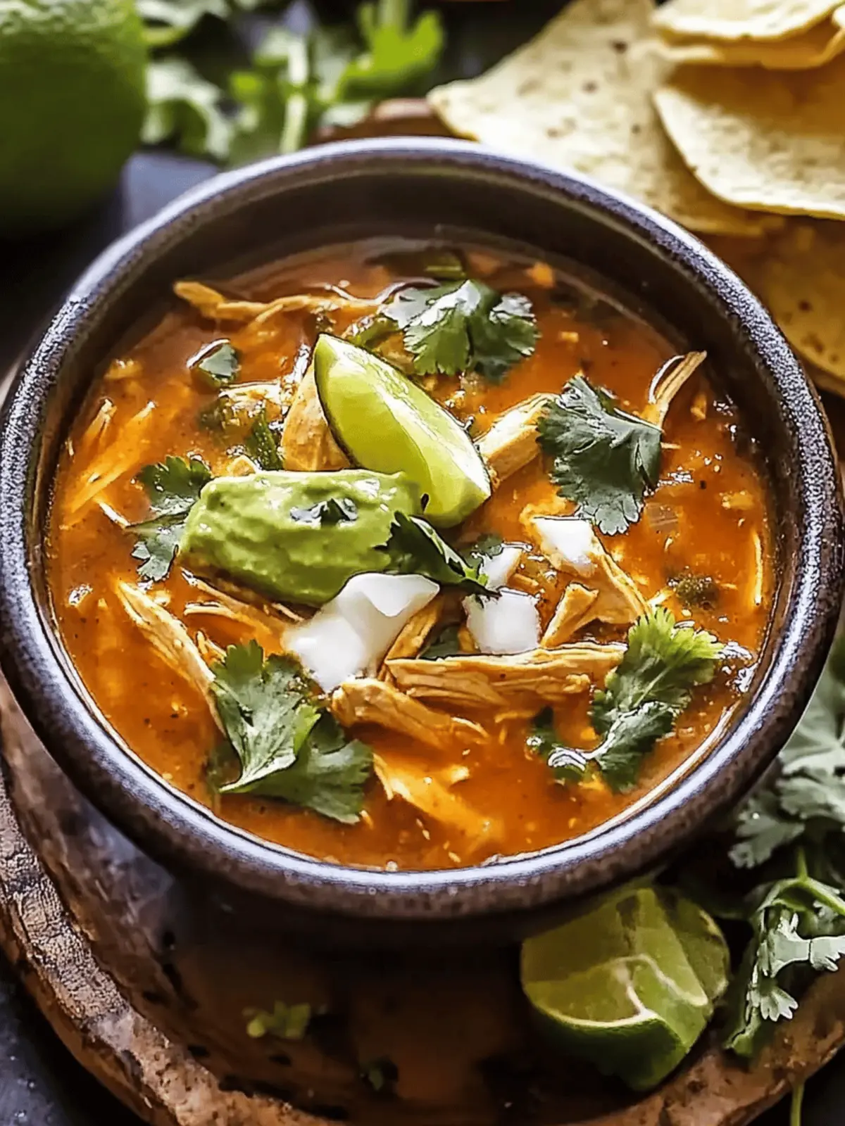 Poblano Chicken Tortilla Soup