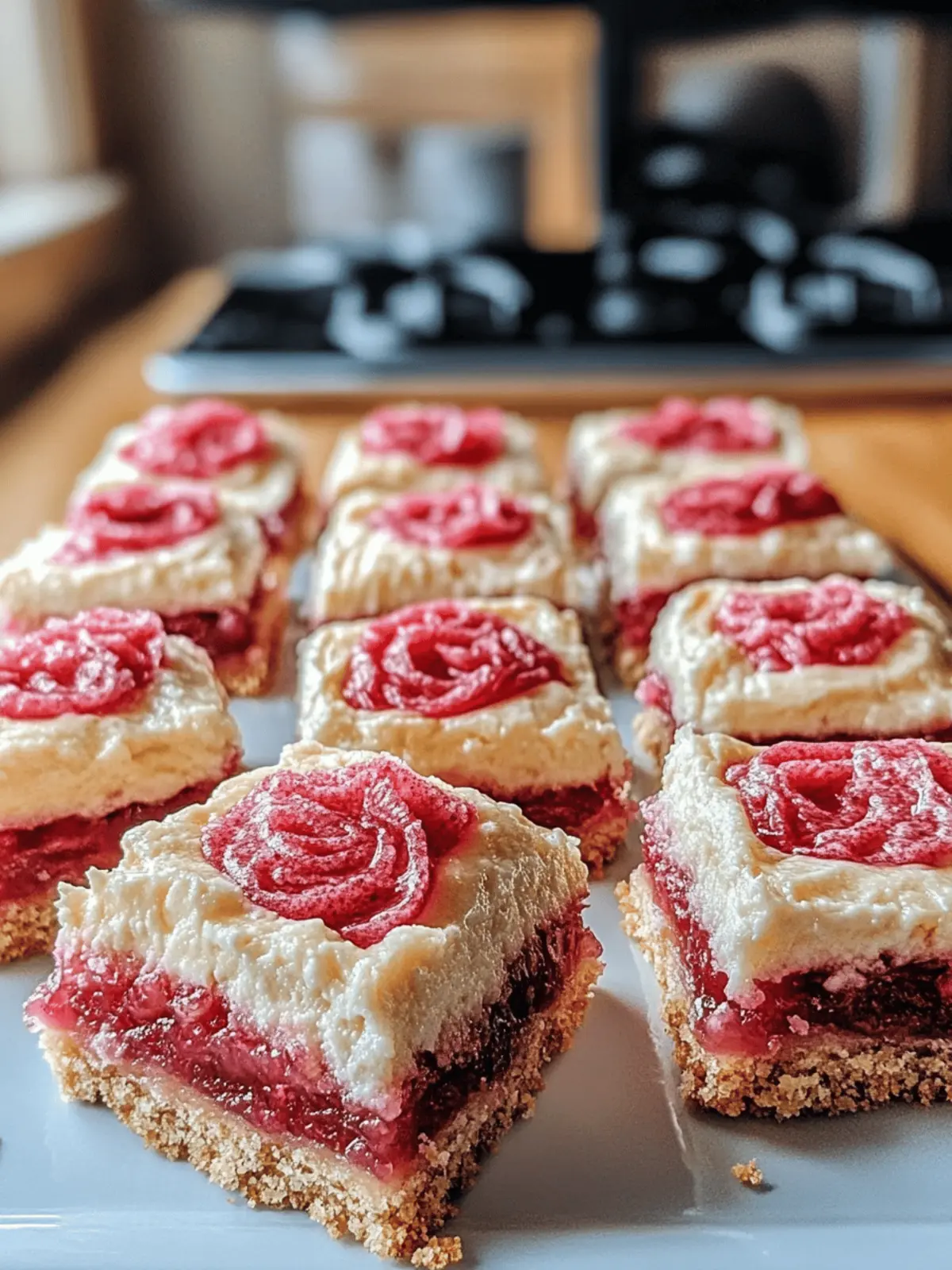 Rhubarb Bars with Cream Cheese