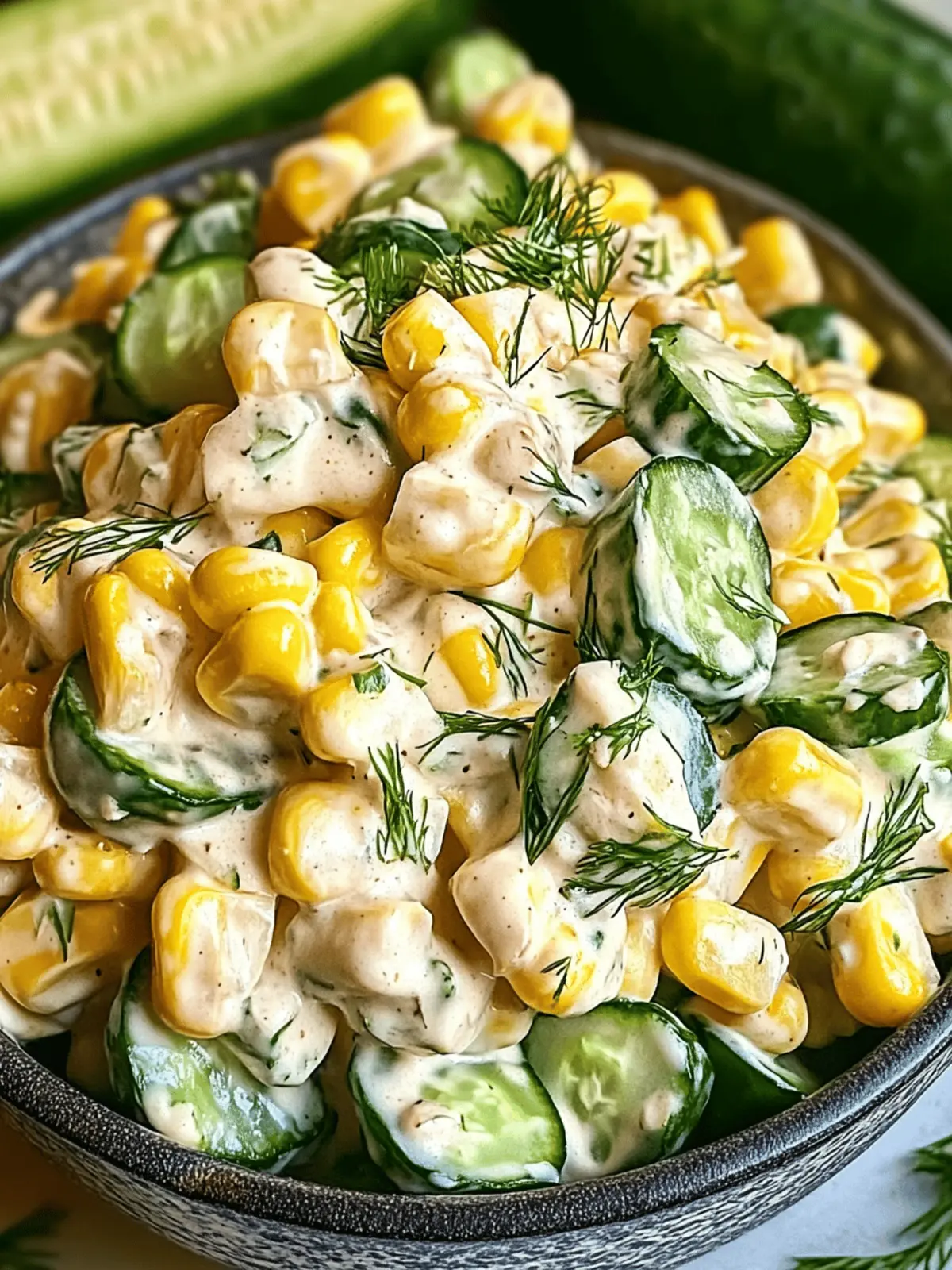 Street Corn Creamy Cucumber Salad