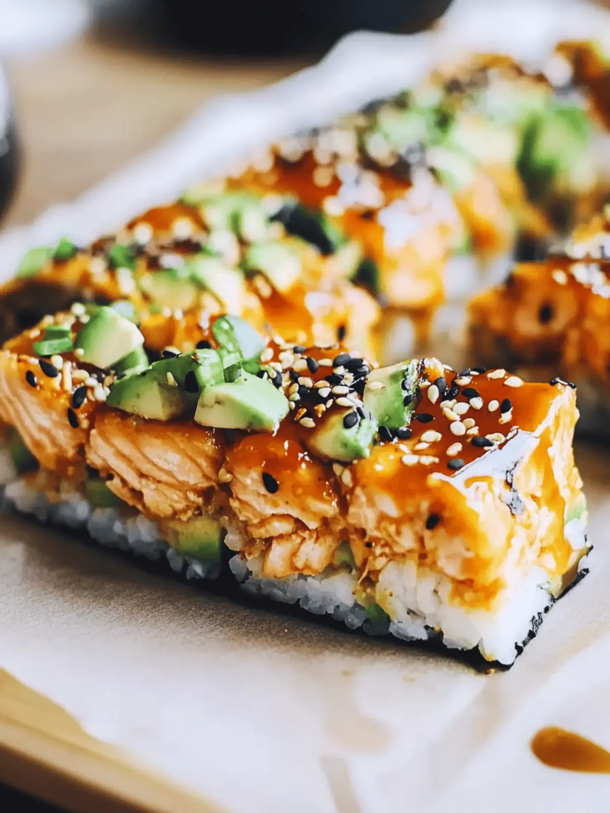 Spicy Salmon Sushi Bake