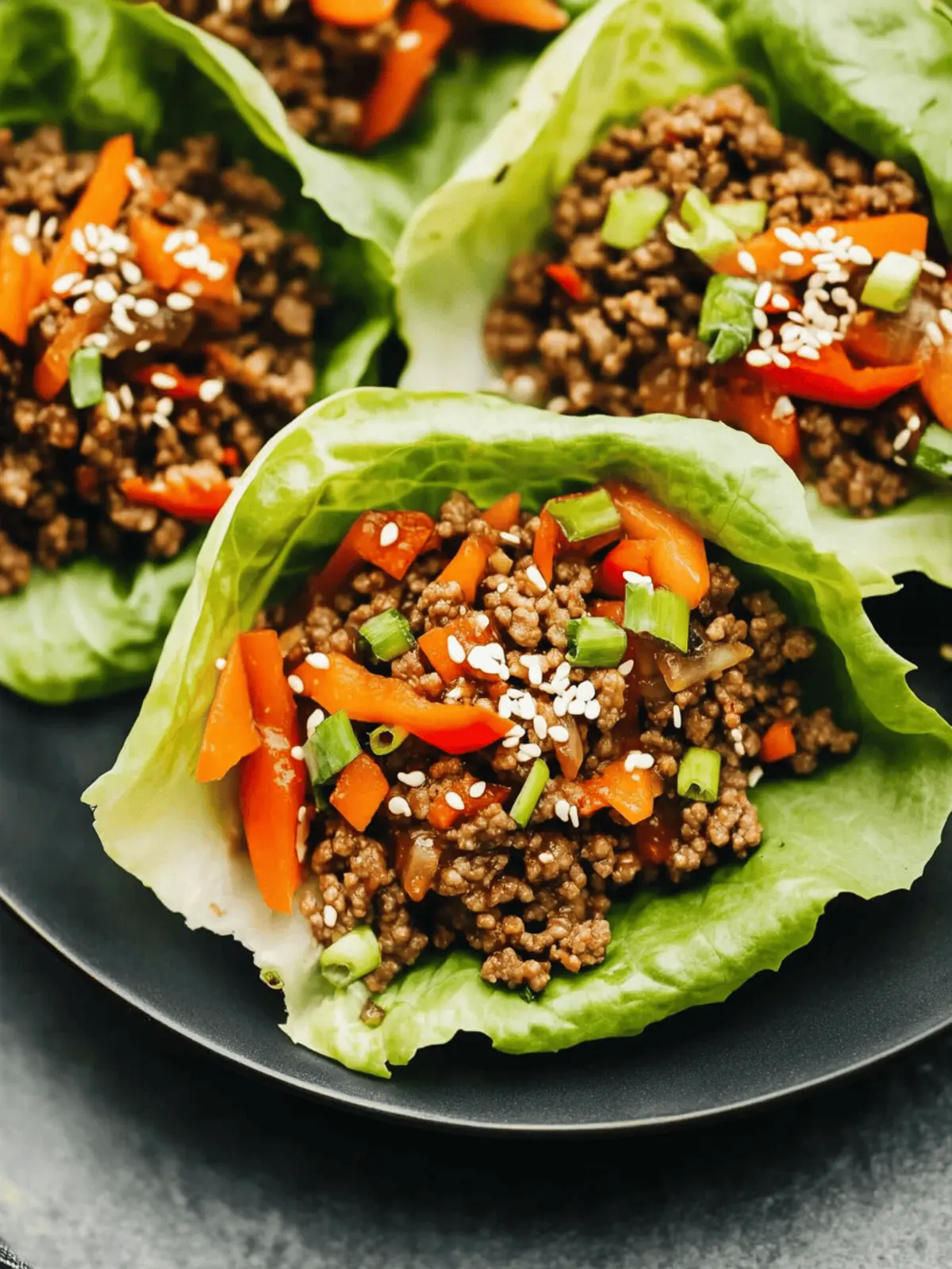 Asian-Style Ground Beef Lettuce Wraps