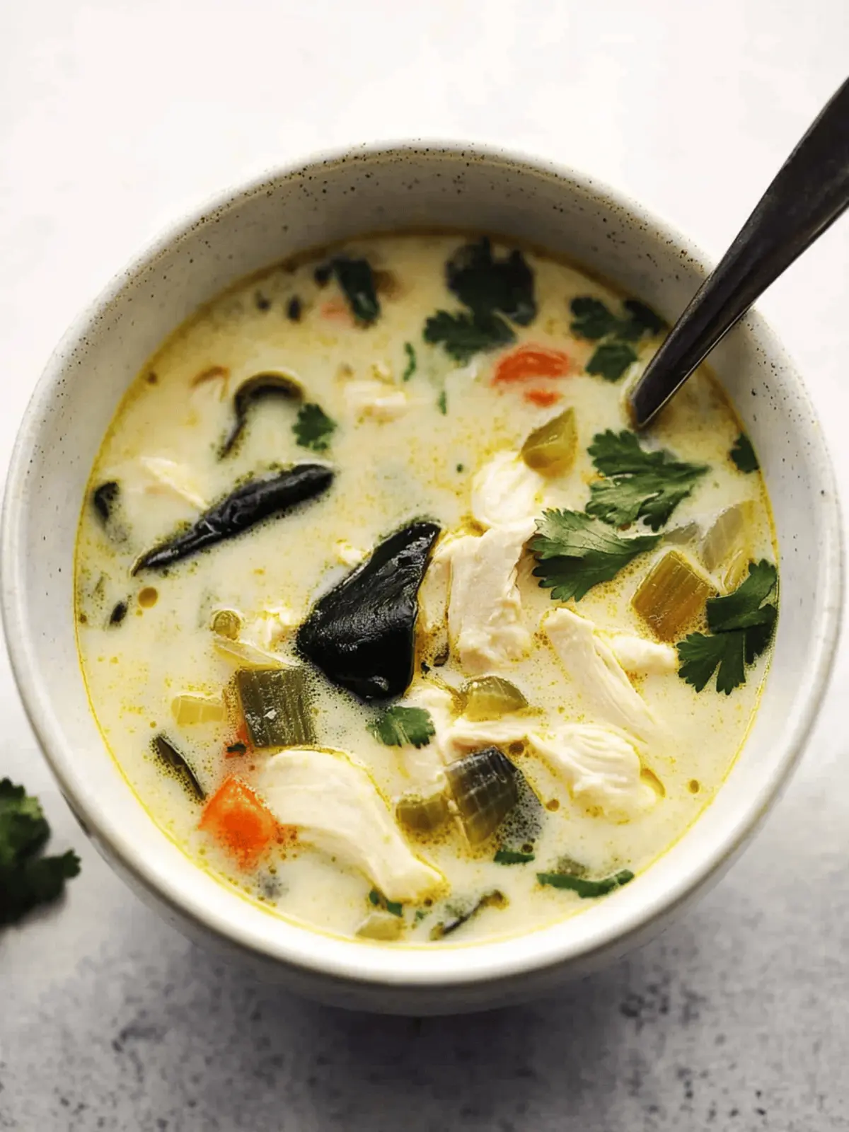 Creamy Chicken Poblano Soup