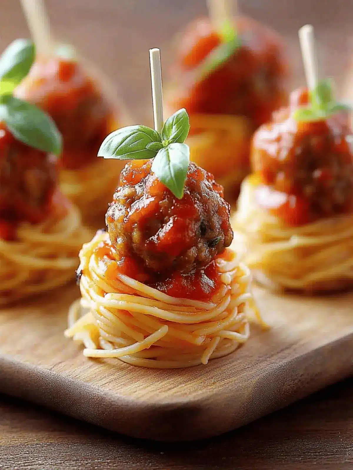 Mini Spaghetti and Meatball Bites