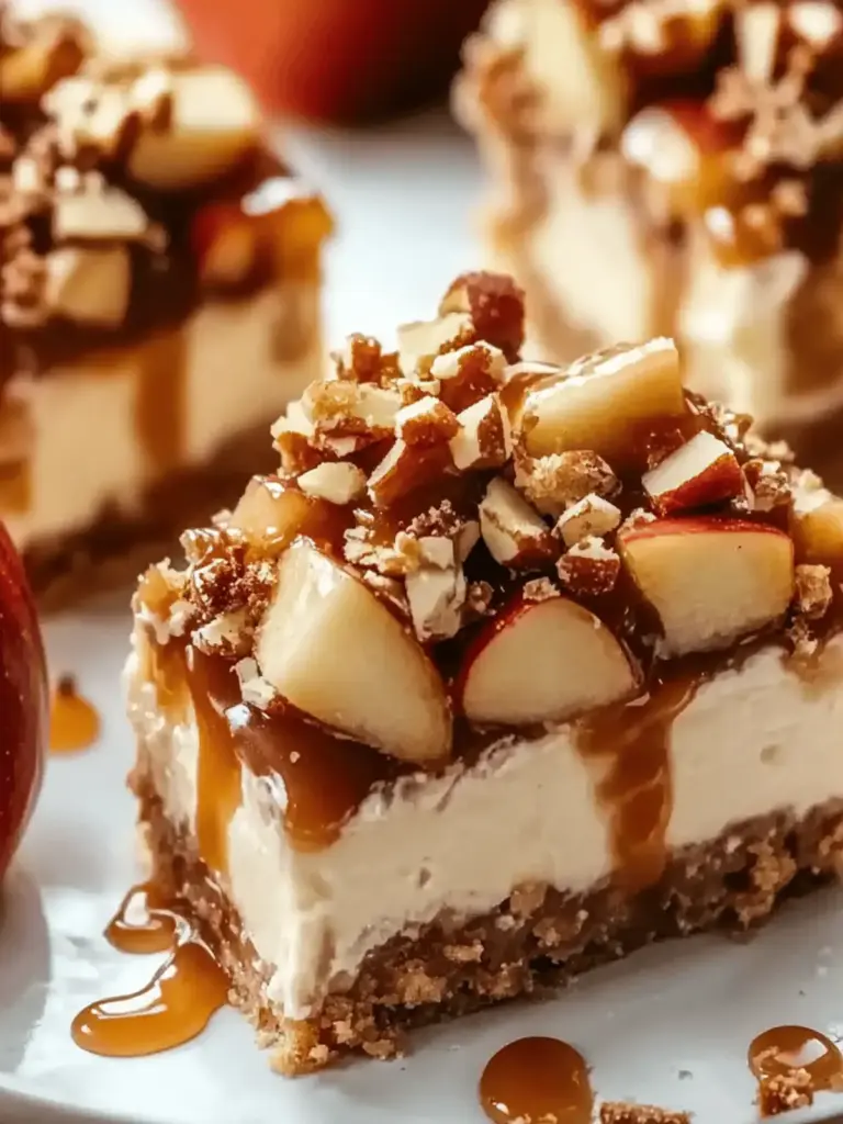 Caramel Apple Cheesecake Bars