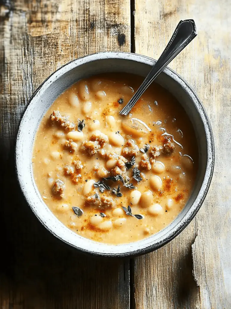 Creamy Bean Soup with Sausage