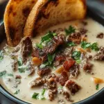 Philly Cheesesteak Soup