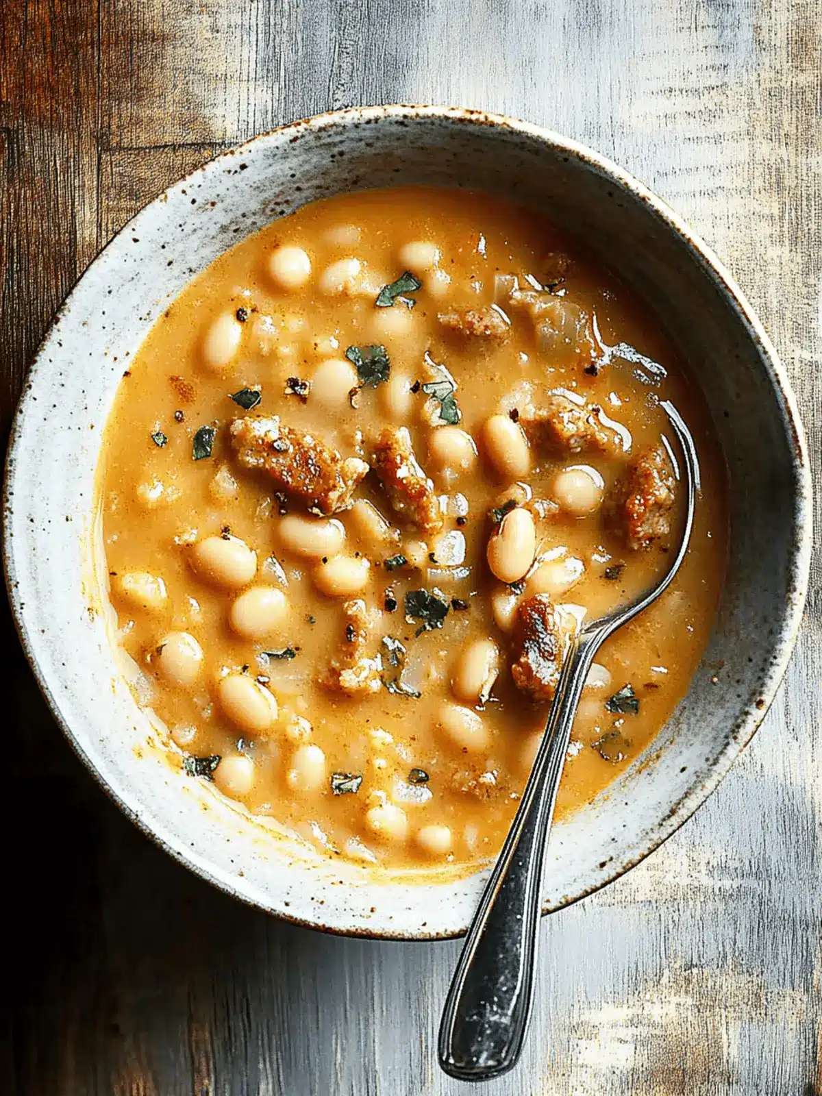 Creamy Bean Soup with Sausage