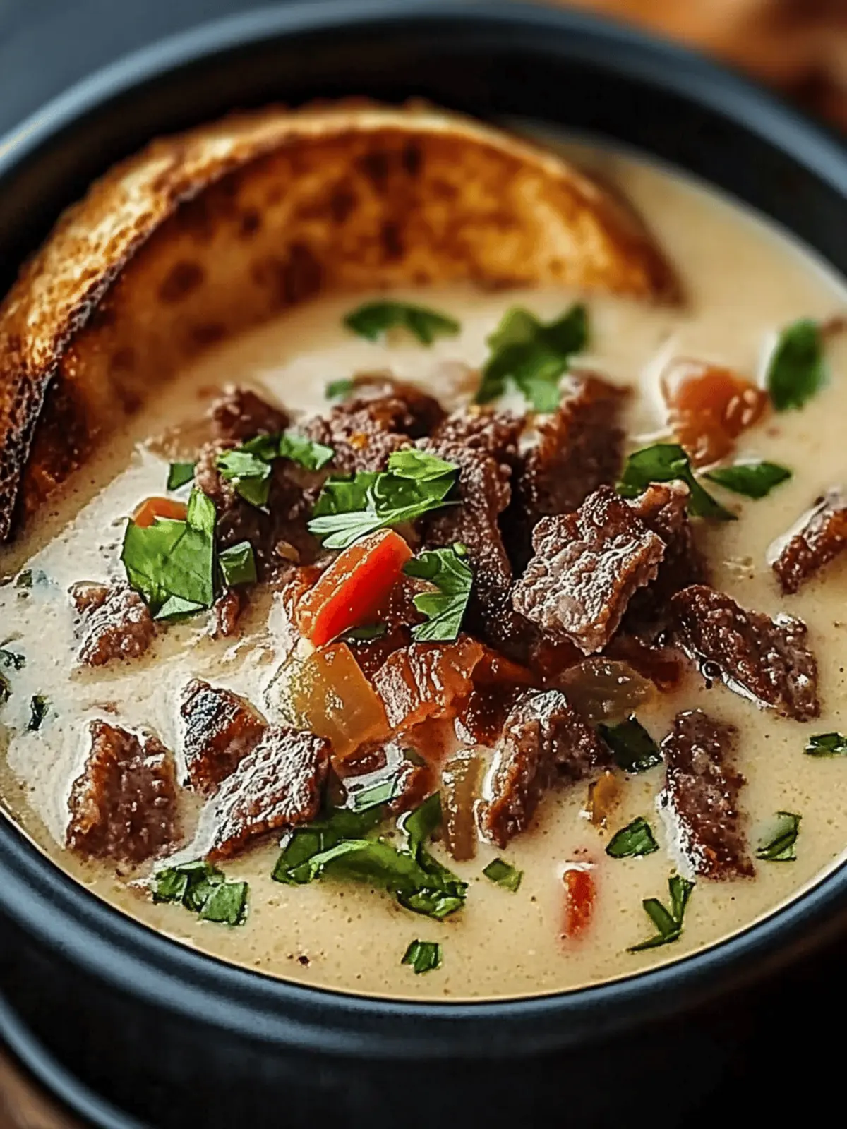 Philly Cheesesteak Soup