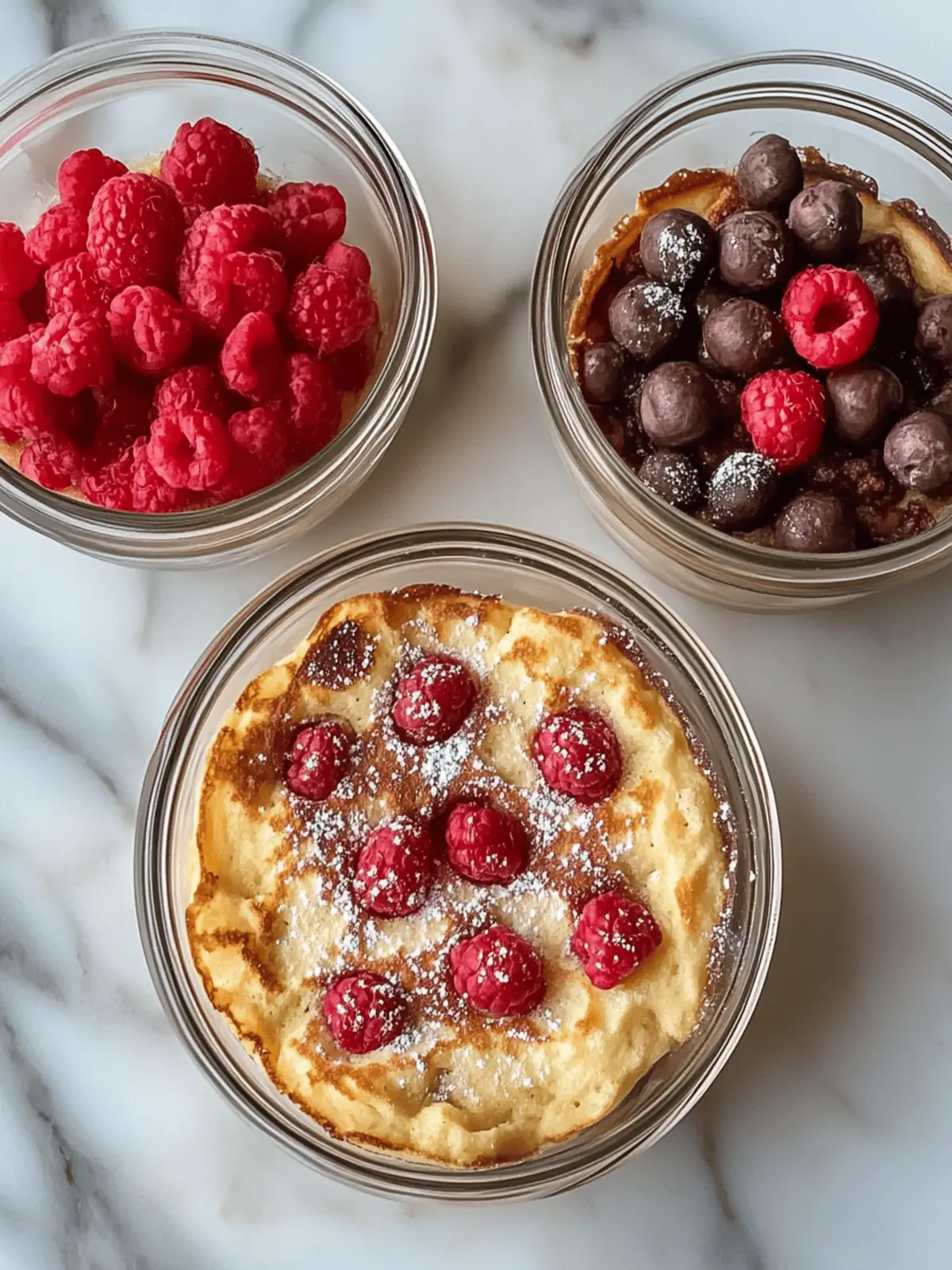 Baked Protein Pancake Bowls