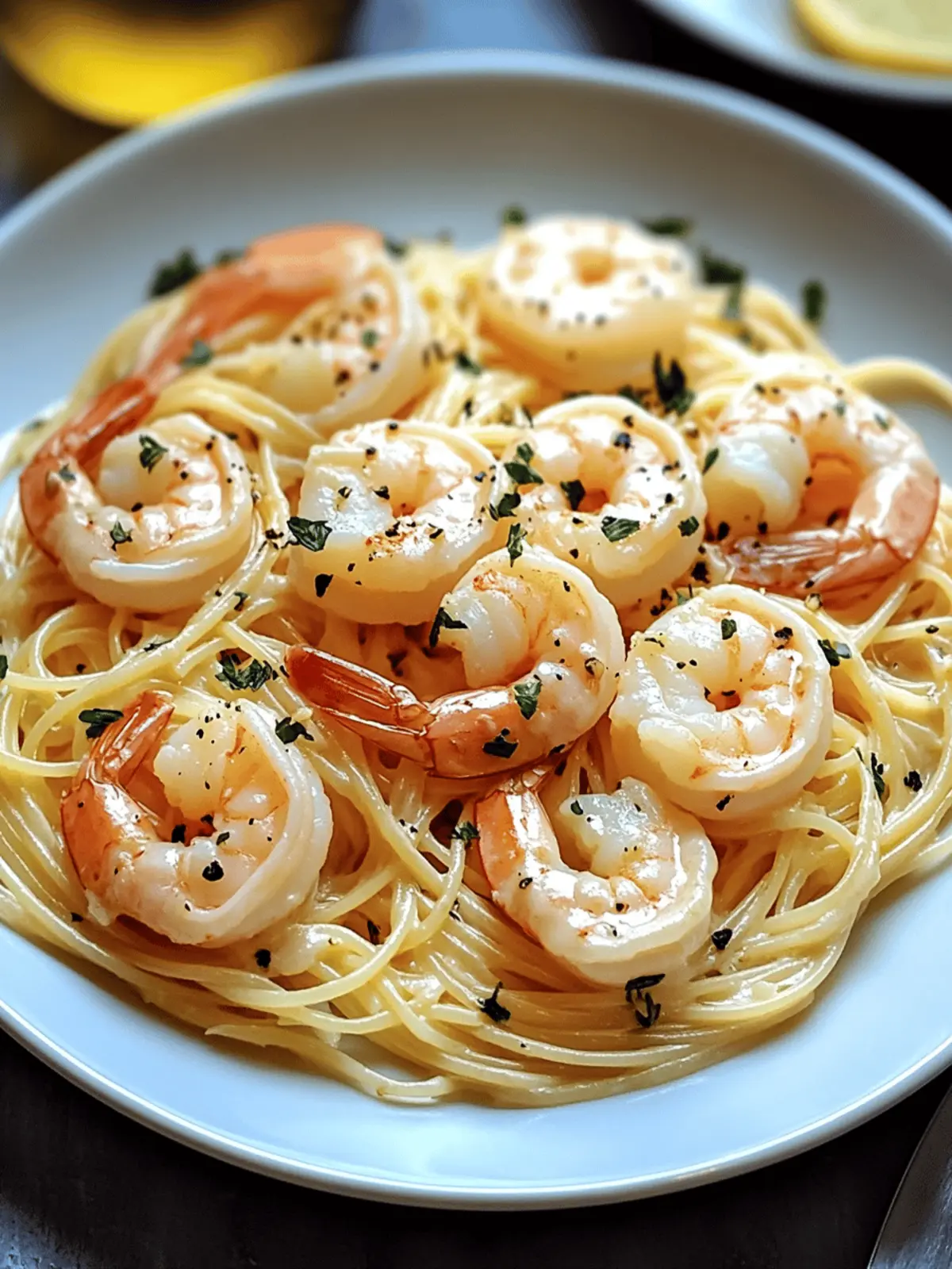 Creamy Angel Hair Pasta with Shrimp