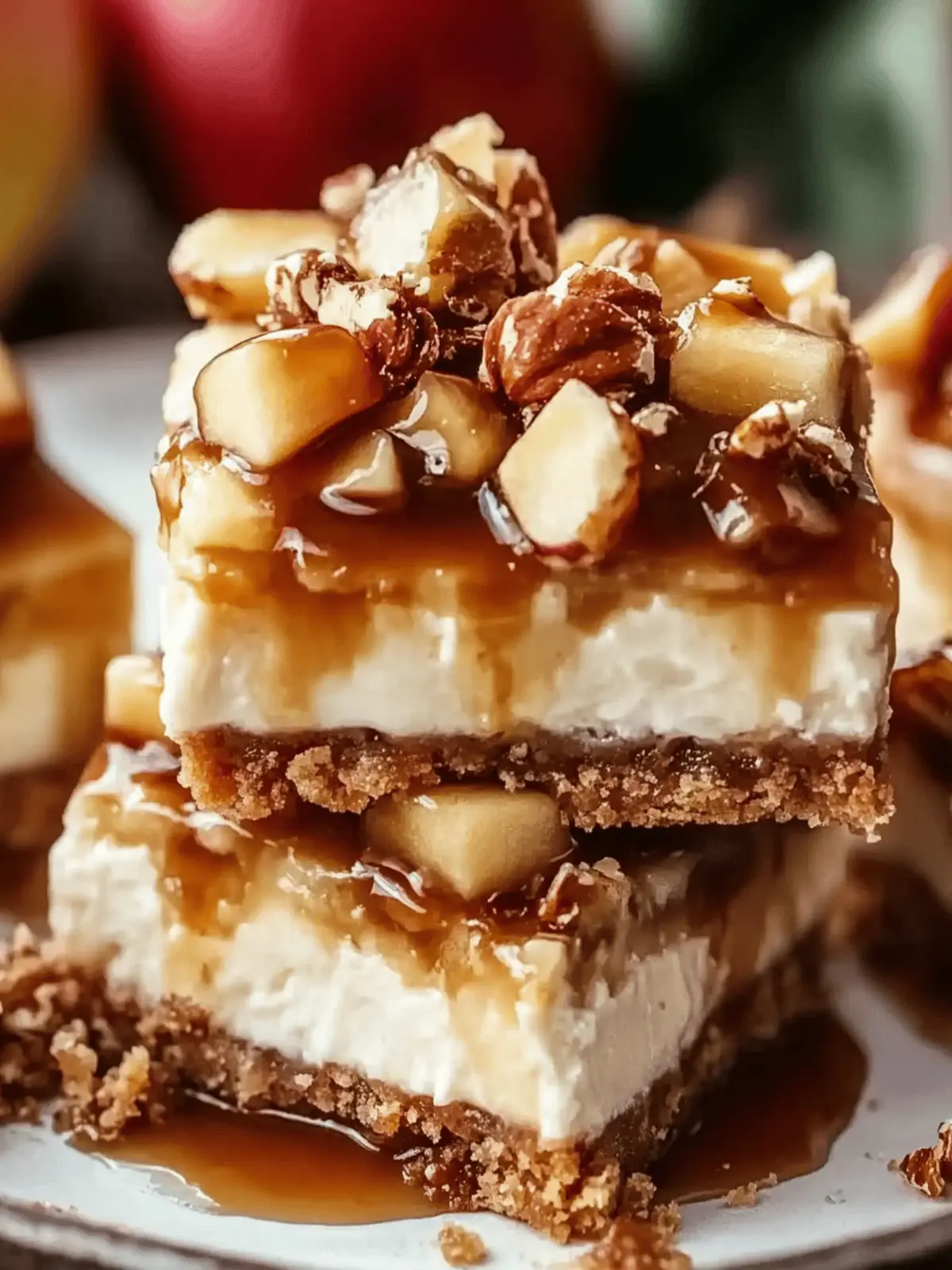 Caramel Apple Cheesecake Bars