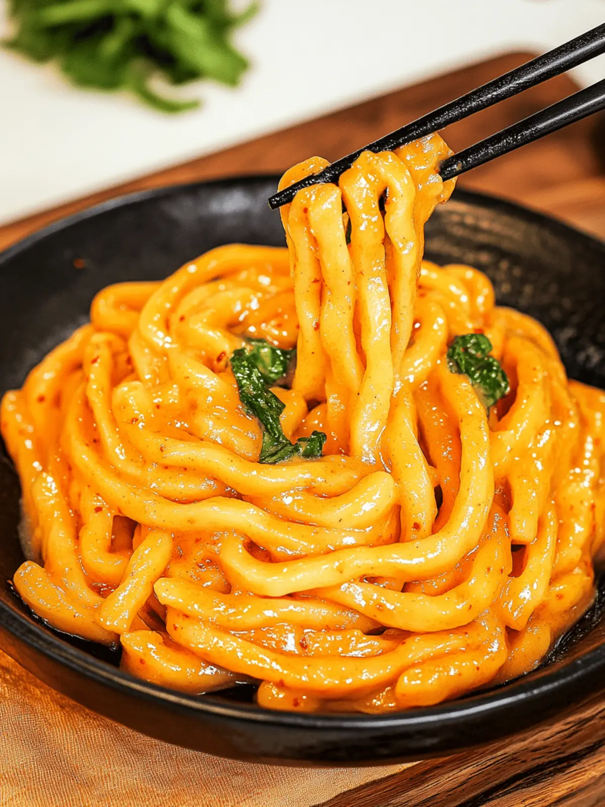 Creamy Gochujang Udon Noodles