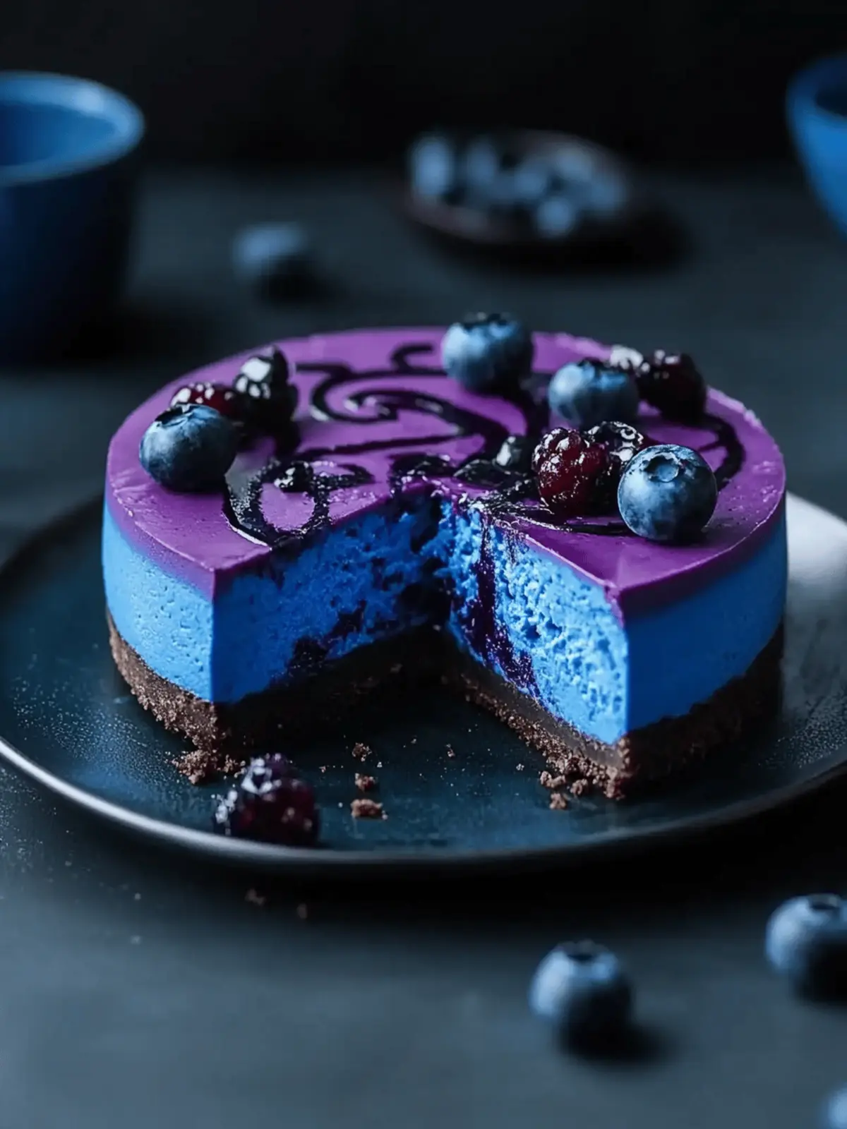 Ravenclaw Midnight Blueberry Cheesecake