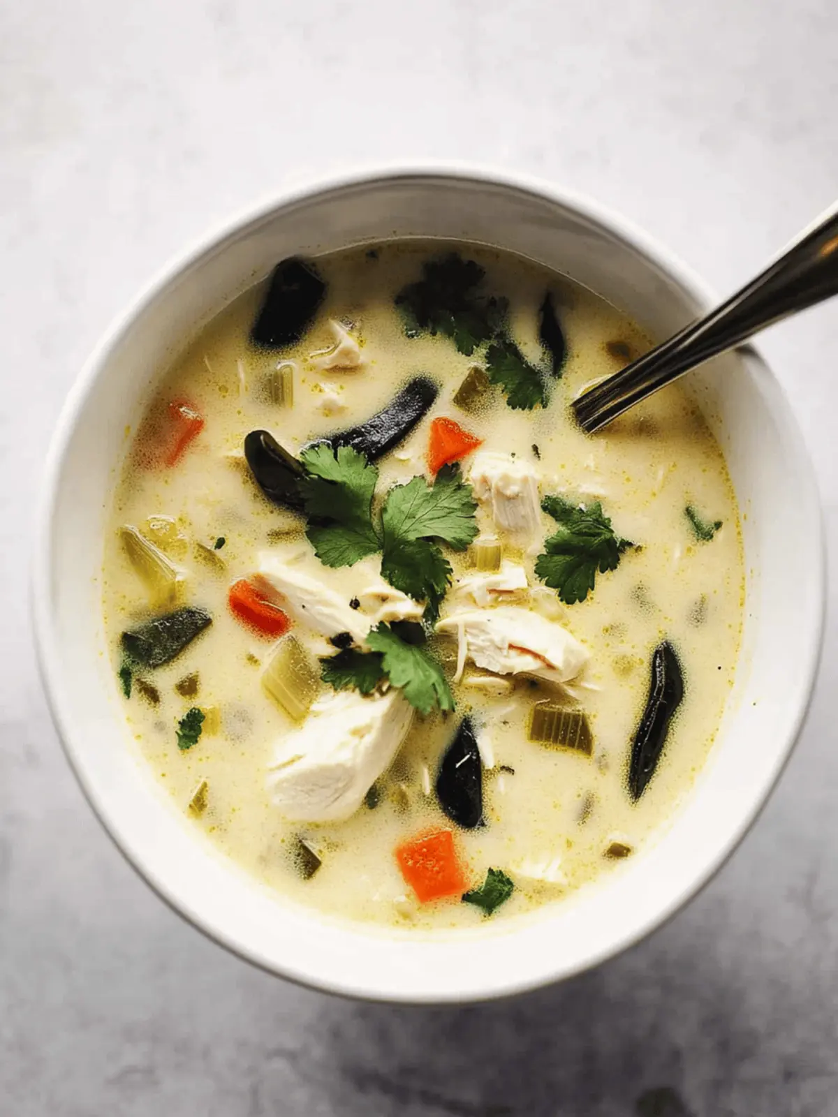 Creamy Chicken Poblano Soup