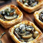 Mushroom Shallot Herbed Goat Cheese Tarts