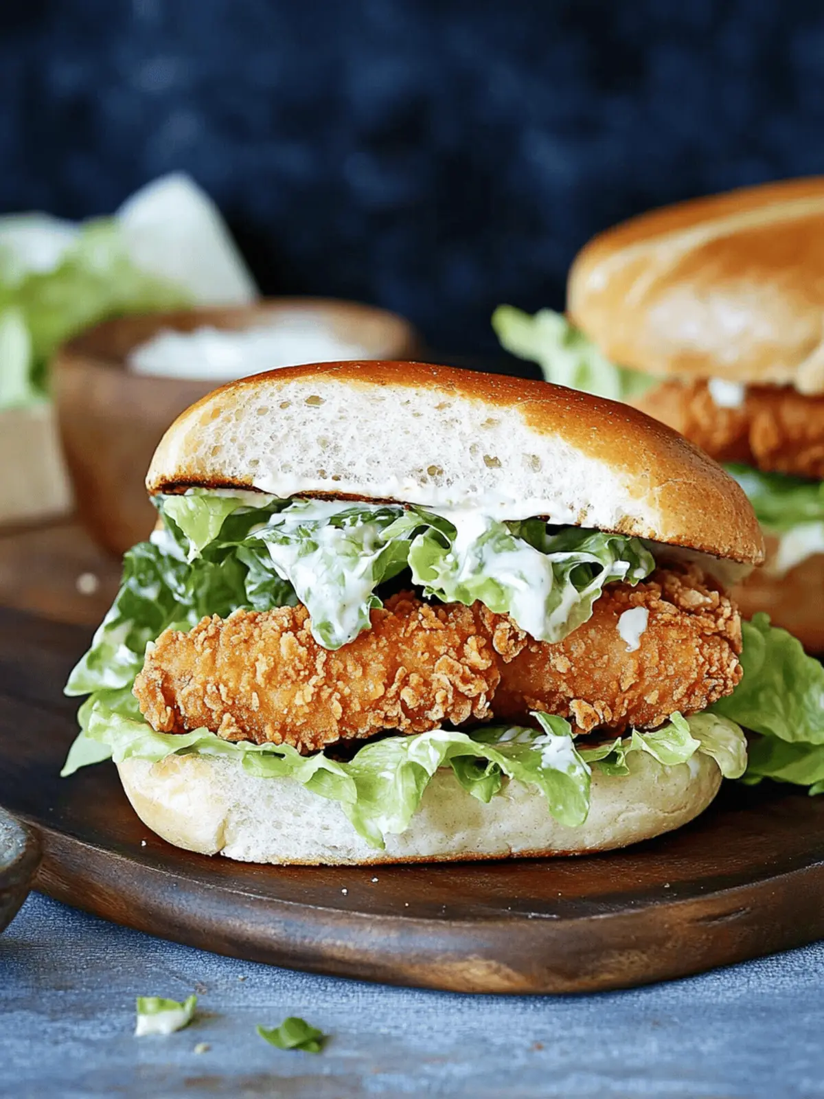 Crispy Chicken Caesar Sandwich
