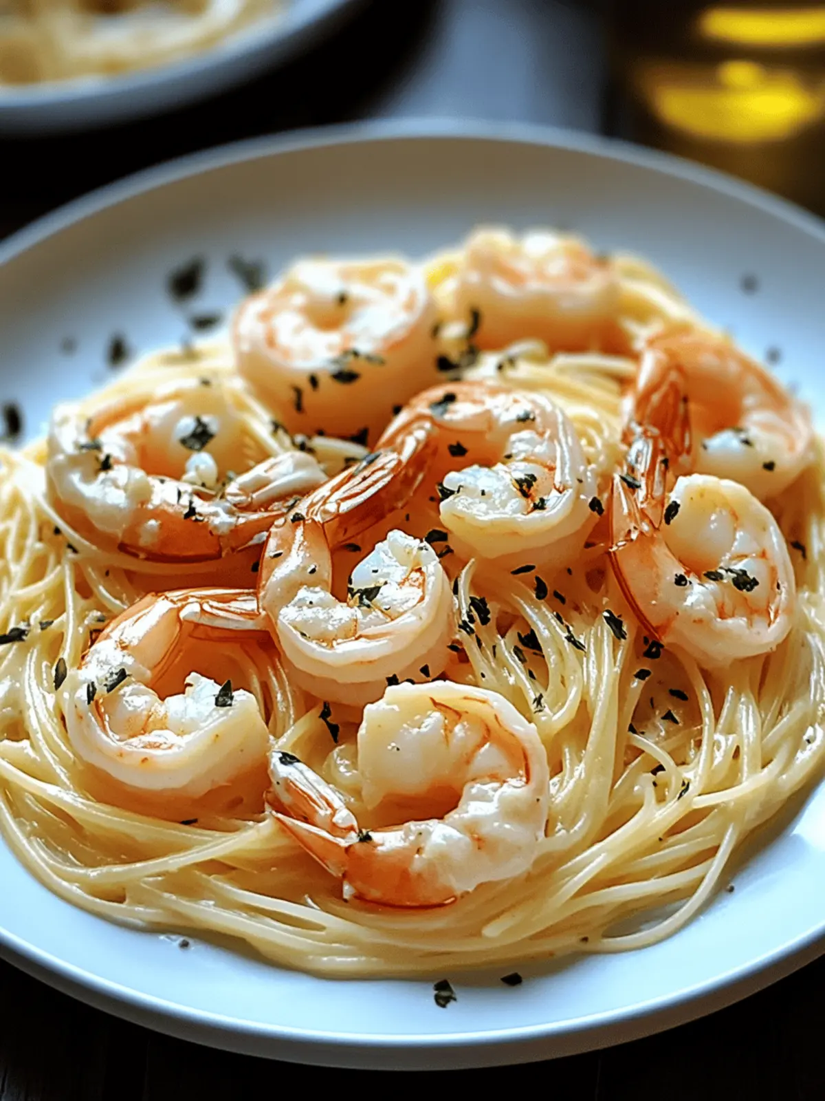 Creamy Angel Hair Pasta with Shrimp
