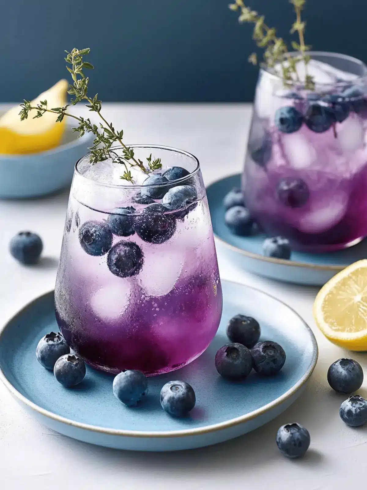 Blueberry Thyme Gin Fizz