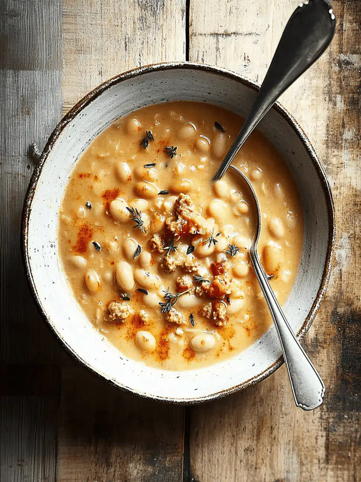 Creamy Bean Soup with Sausage