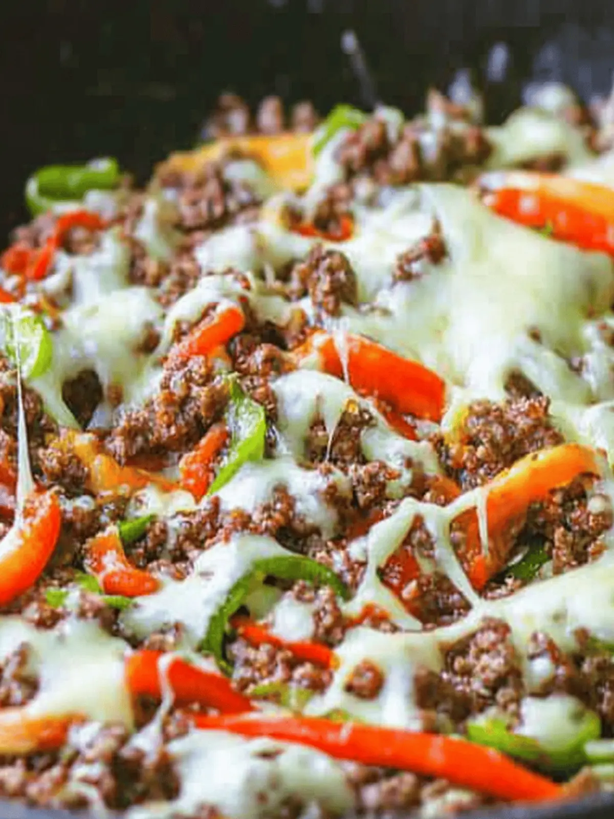 Low Carb Cheesesteak Ground Beef