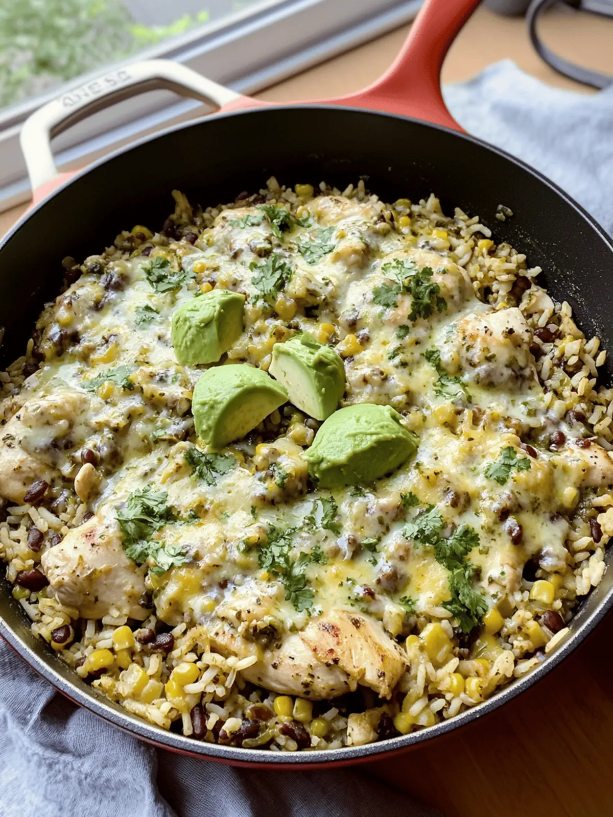 Salsa Verde Chicken & Rice Skillet