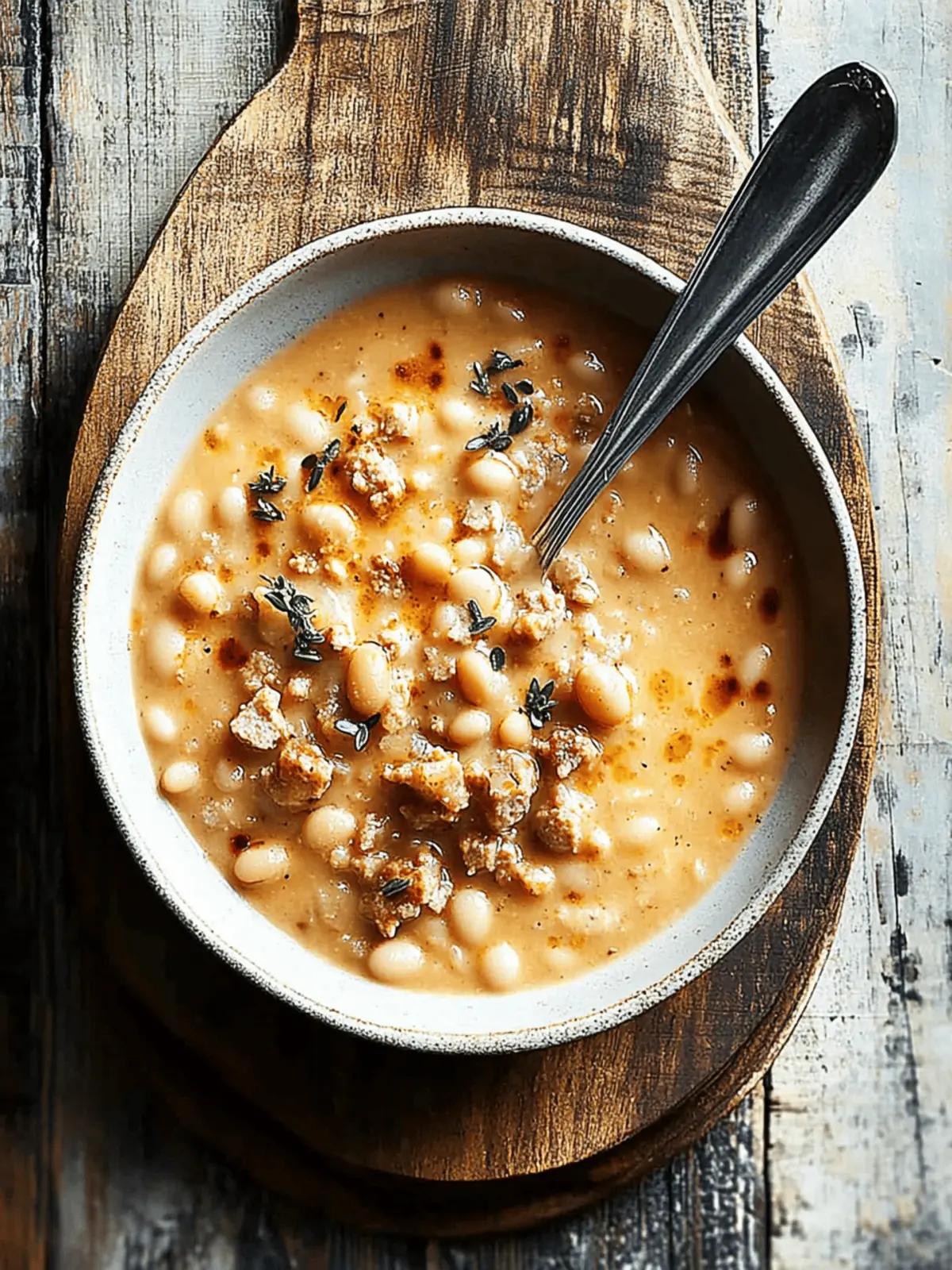 Creamy Bean Soup with Sausage